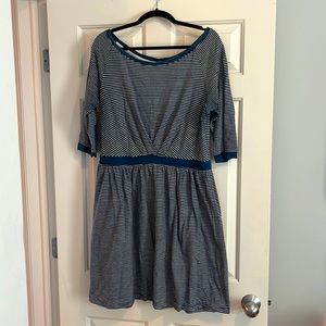 Anthropologie Striped Boat Neck Dress